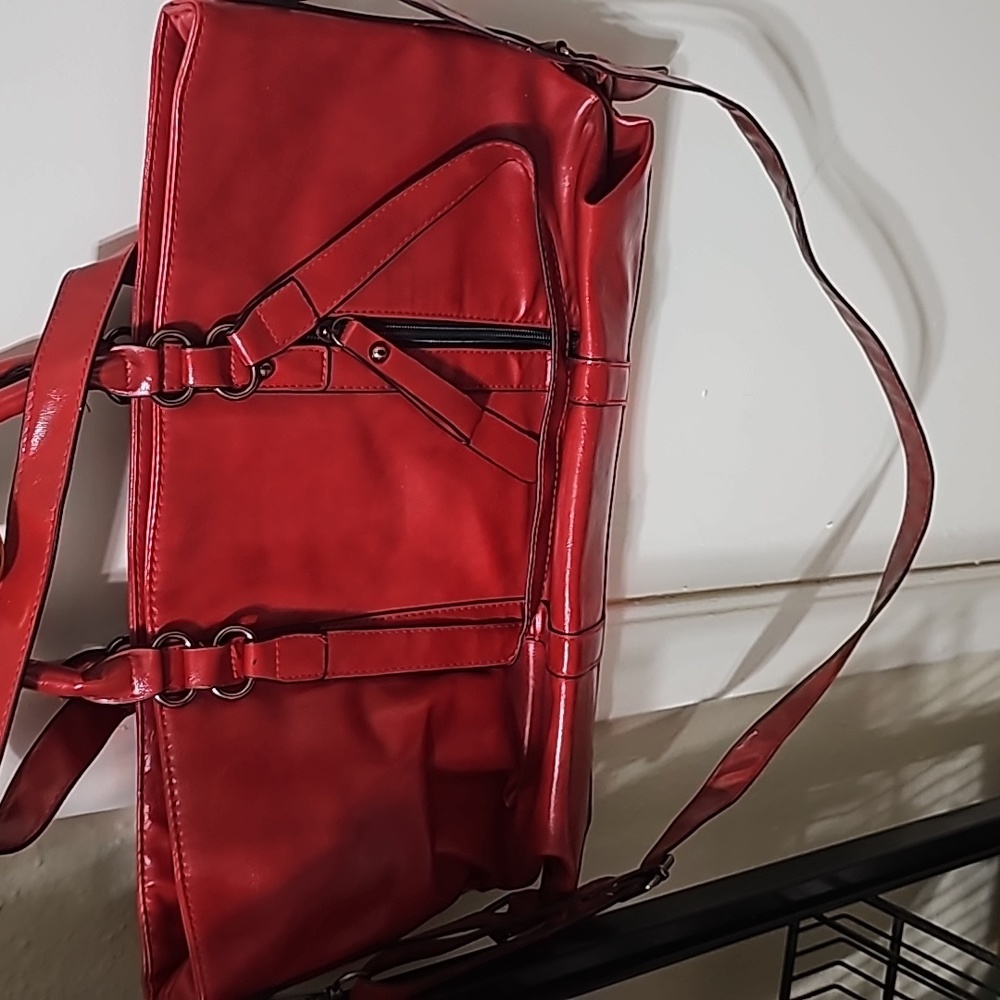 Red laptop bag